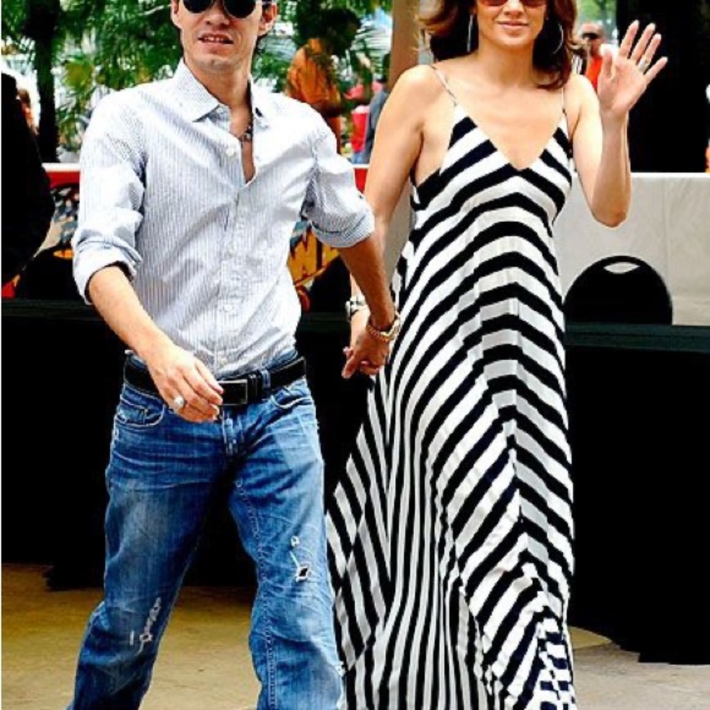 RARE A.L.C. Womens Striped Chevron Maxi Dress White Black Size Extra Small 2011 - Picture 13 of 13